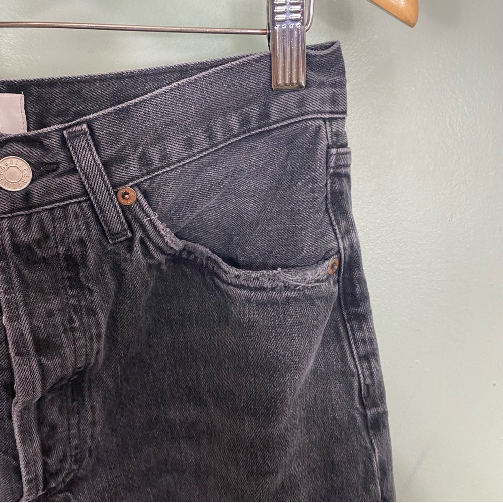 Agolde‎ Dame High Rise Wide Leg Jeans In Hitch Black Size 28 - Picture 7 of 11